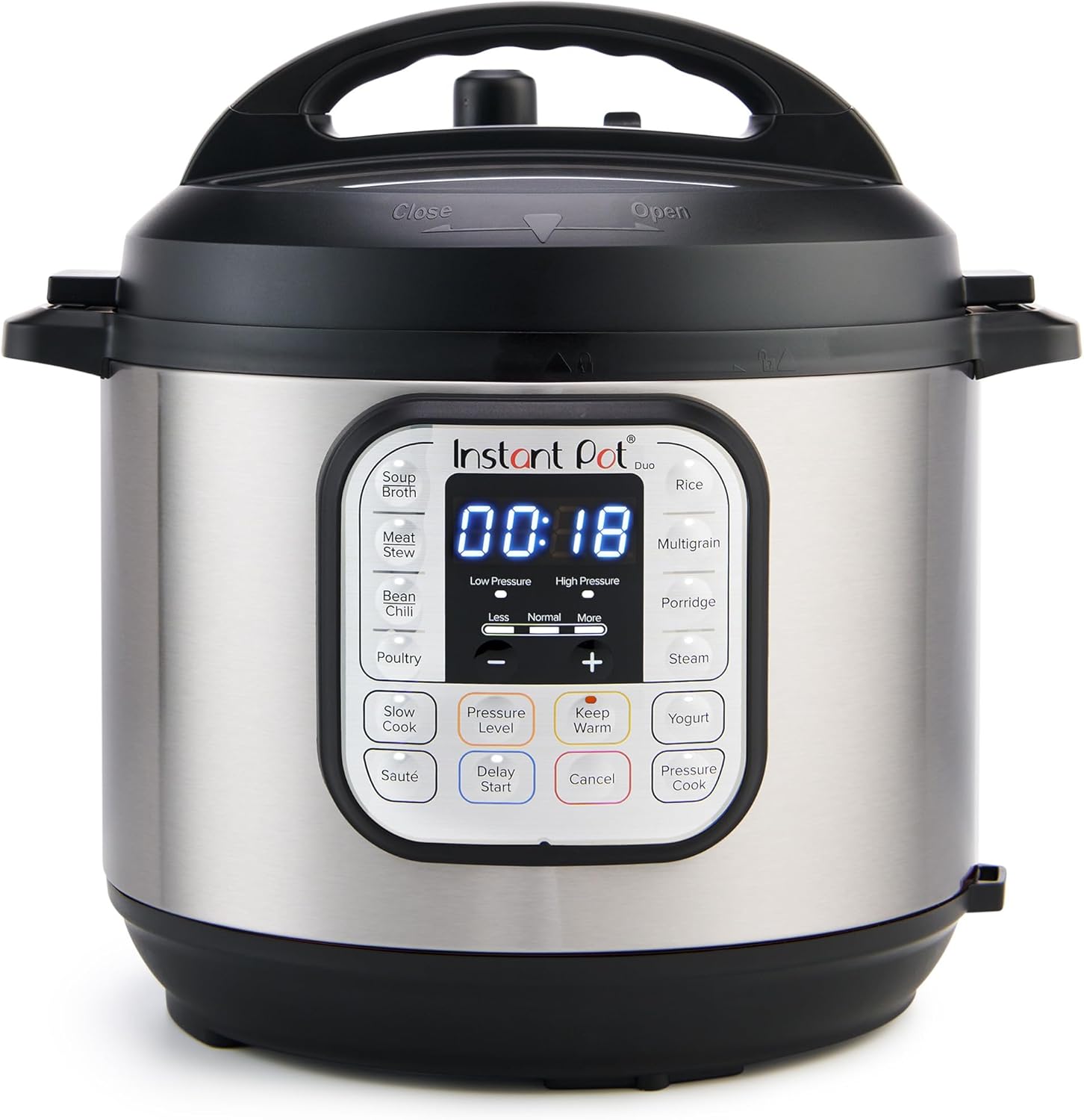Instant Pot Duo 7-in-1 Electric Pressure Cooker, Slow Cooker, Rice Cooker, Steamer, SautÃ©, Yogurt Maker, Warmer & Sterilizer, Includes App With Over 800 Recipes, Stainless Steel, 6 Quart