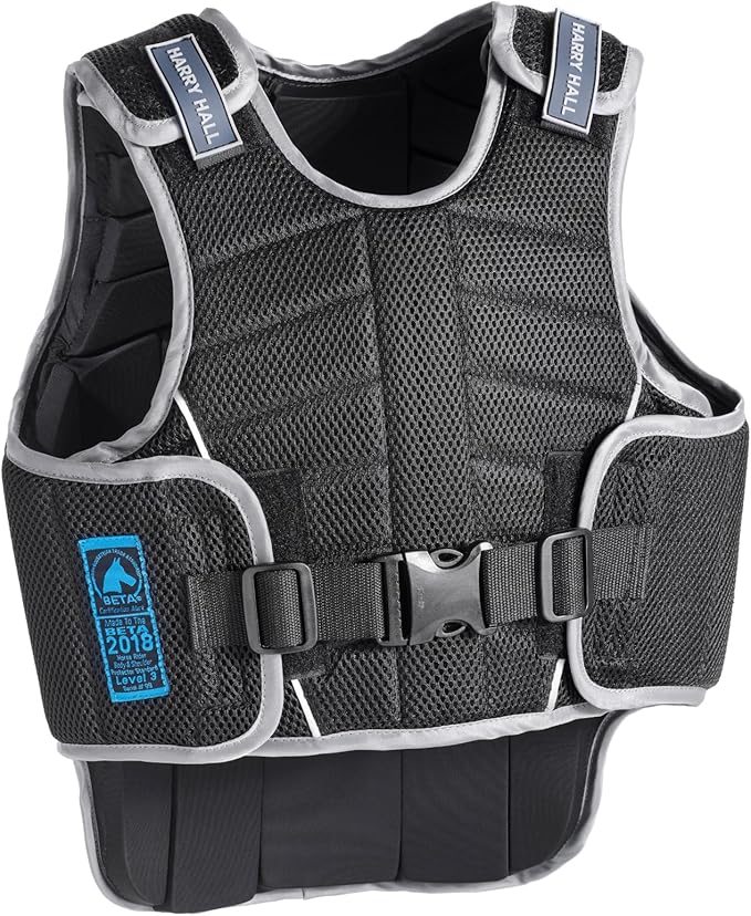Harry Hall Zeus Kids Body Protector Horse Riding - Children Hi-Viz Equestrians Level 3 EN 13158 Girls Boys Protective Jacket Vest