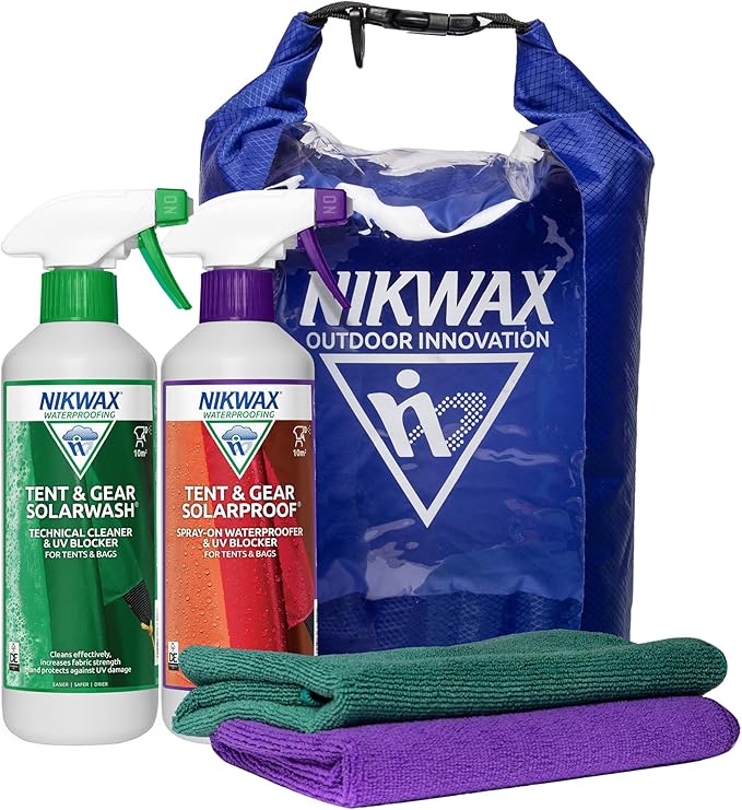 Nikwax Camping Care Kit â€“ cleaning, waterproofing and UV protection for tents and outdoor gear