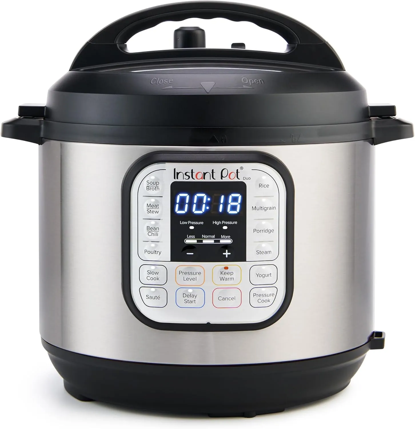Instant Pot Duo 7-in-1 Electric Pressure Cooker, Slow Cooker, Rice Cooker, Steamer, SautÃ©, Yogurt Maker, Warmer & Sterilizer, Includes App With Over 800 Recipes, Stainless Steel, 6 Quart