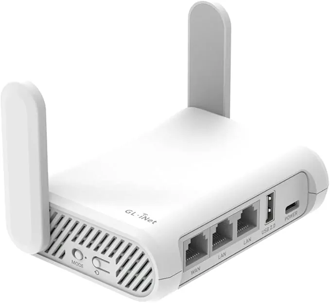 GL.iNet GL-SFT1200 (Opal) Secure Travel WiFi Router â€“ AC1200 Dual Band Gigabit Ethernet Wireless Internet Router | IPv6 | USB 2.0 | MU-MIMO | DDR3 |128MB Ram | Repeater Bridge | Access Point Mode