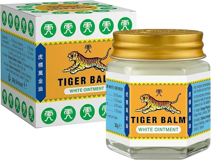 Tiger Balm White Ointment 30 g - for The Treatment of Tension Headaches and Temporary Relief of Muscular Aches and Pains